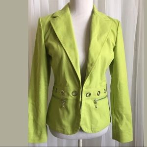 St. John Sport Lime Green/Silver Jacket SMALL